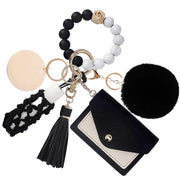 Silicone Beaded Keychain Wristlet & Wallet