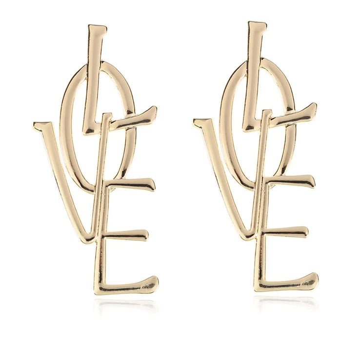 Punk Love Letter Dangle Earrings