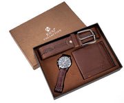 Men's Gift Set: Watch, Wallet, and Belt Combo