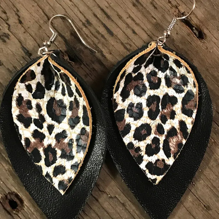 Leopard Dual-Sided Earrings