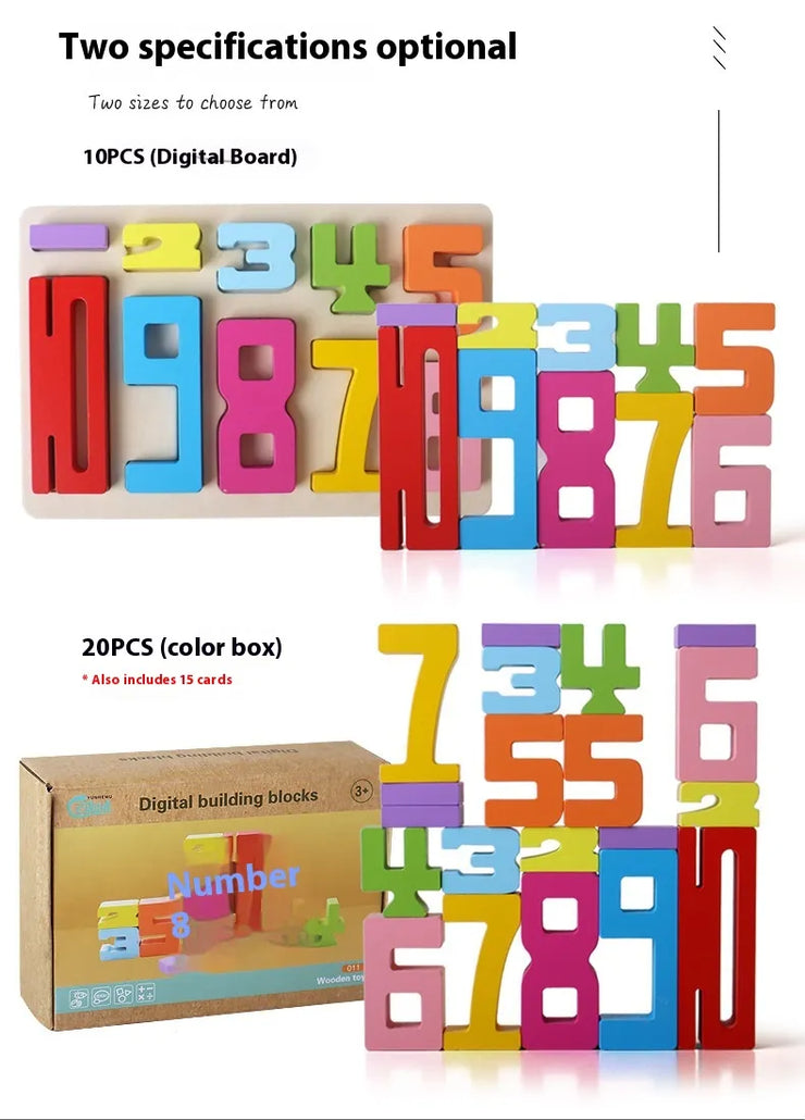 Wooden Number Blocks Set