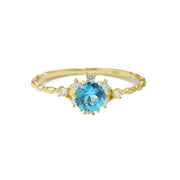 S925 Blue Topaz Sparkle Ring