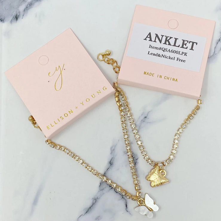 Sparkle Butterfly Anklet