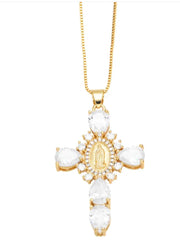 Pendant Virgin Cross Necklace