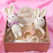 Handmade Bunny Pacifier Chain Gift Set for Infants