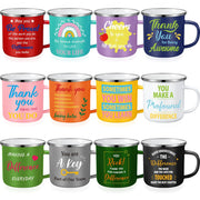 Inspirational Enamel Thank You Mugs 12 Pc