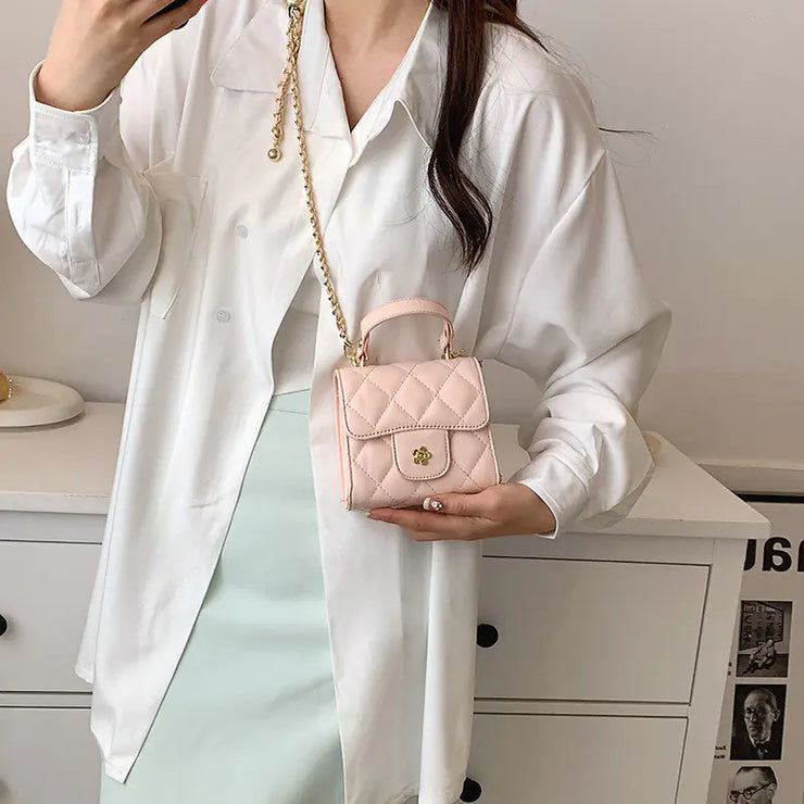 Small Square Crossbody Satchel Bag