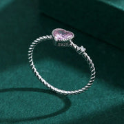 Twisted Rope Crystal Ring