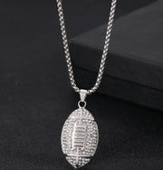 American Football Pendant Necklace