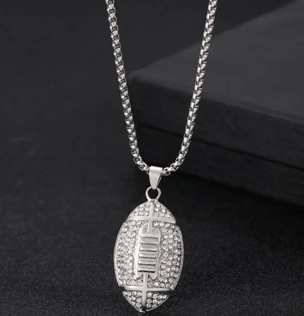 American Football Pendant Necklace