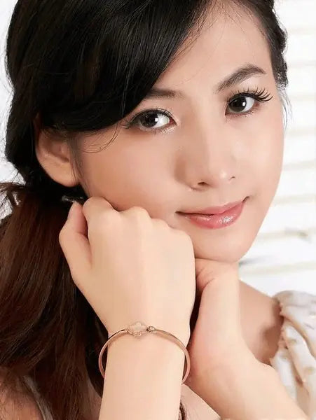 Rose Gold 18K Flower Clover Bracelet Jewelry