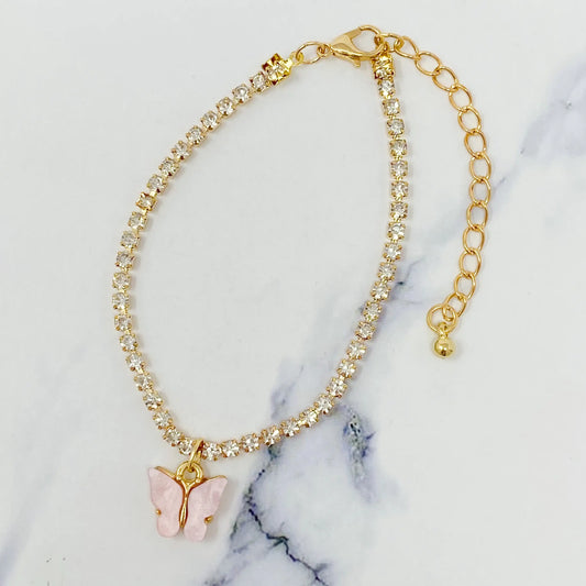 Sparkle Butterfly Anklet