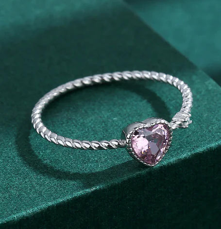 Twisted Rope Crystal Ring