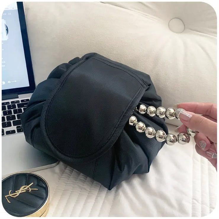 Stylish Drawstring Makeup Bag - Waterproof Travel Pouch