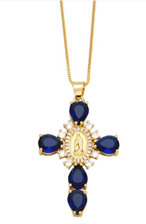 Pendant Virgin Cross Necklace