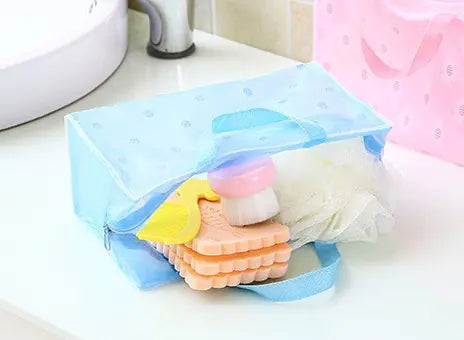 Unisex Transparent PVC Floral Makeup Travel Bag