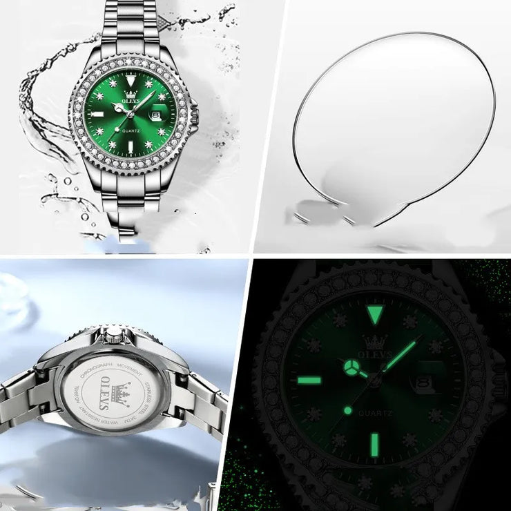 Diamond-encrusted Quartz Watch