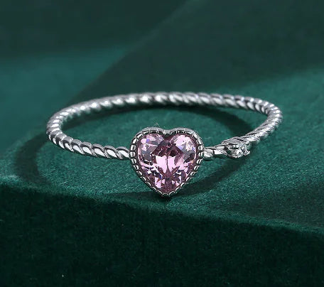 Twisted Rope Crystal Ring
