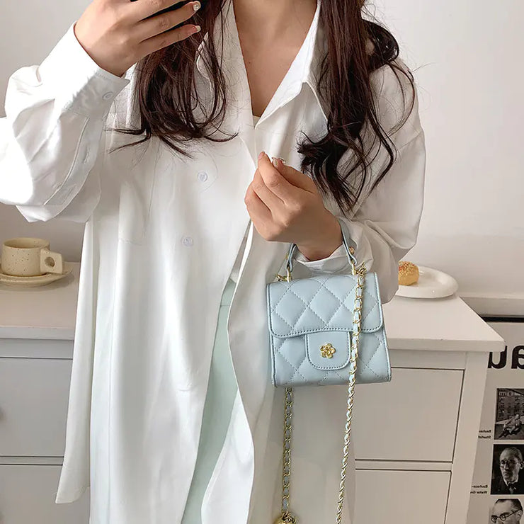 Small Square Crossbody Satchel Bag