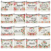 Pinkunn Inspiring Quote Cosmetic Bags - 16 Pack