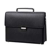 Leather Briefcase with Password Lock - Large Capacity