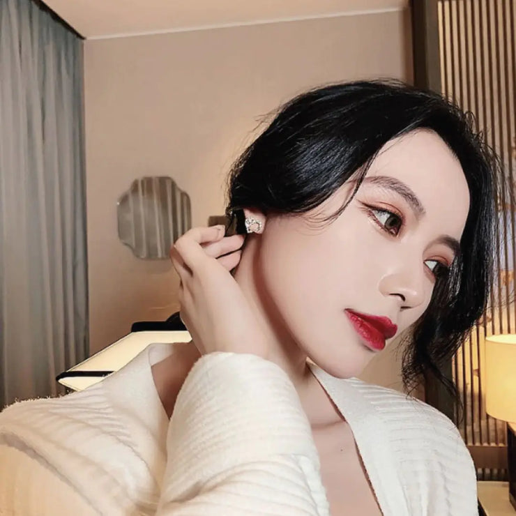 Heart Pearl Blush Earrings