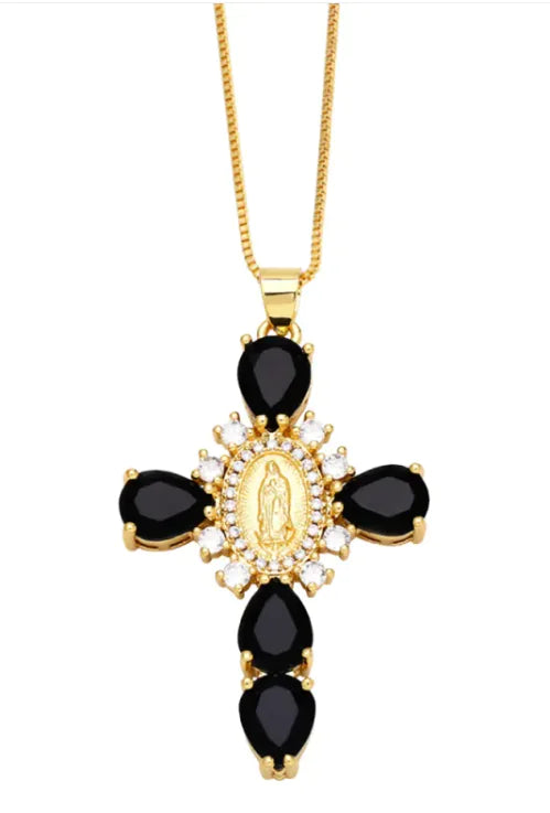 Pendant Virgin Cross Necklace