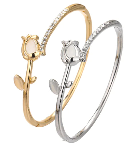 Graceful Opal Tulip Cuff