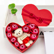 Rose Soap Flower Gift Box with Bear for Special Occasions