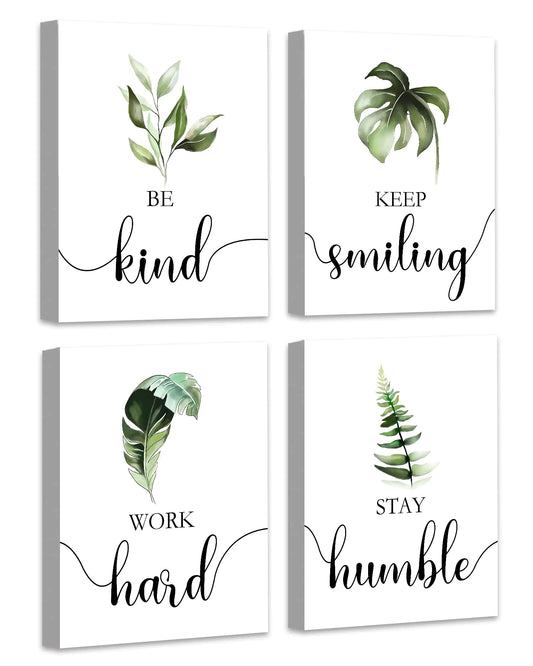 Boho Bliss Motivational Plant Art