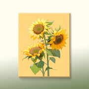 Golden Sunflower DIY Numeric Oil Painting Kit