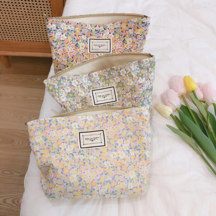 Floral Makeup Storage Bag for Travel