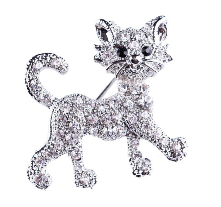 Cat Alloy Brooch