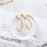 Oval Drop Earrings