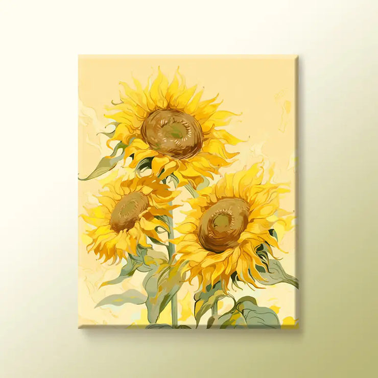 Golden Sunflower DIY Numeric Oil Painting Kit