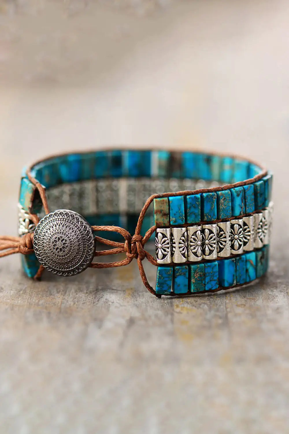 Triple Natural Stone Bracelet