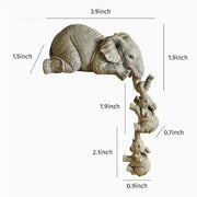 Set of 3 Elephant Figurines