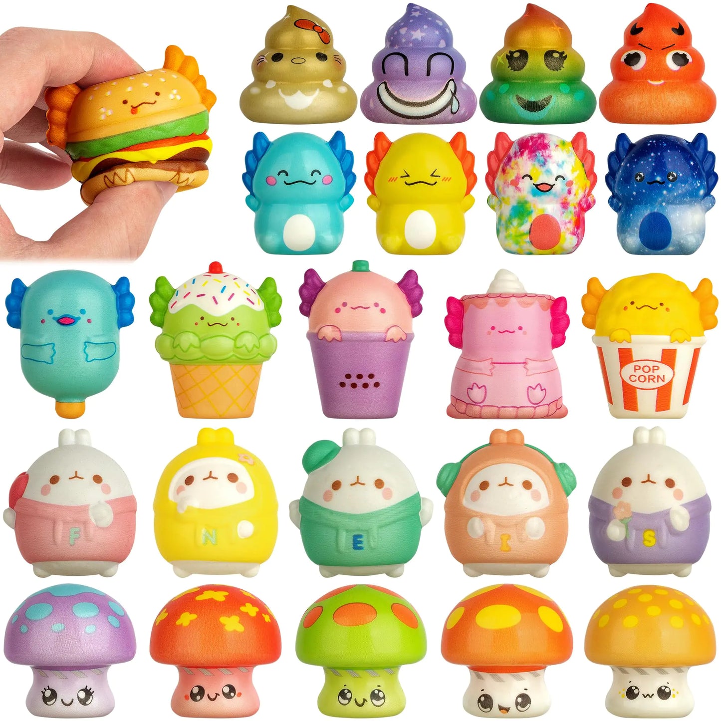 30-Pack Animal Squishies