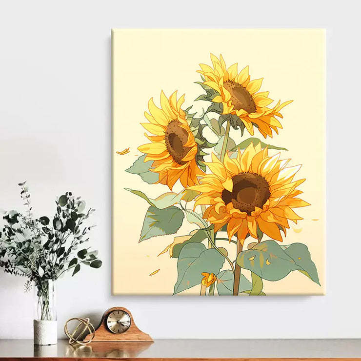 Golden Sunflower DIY Numeric Oil Painting Kit
