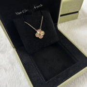 Classic Double-Sided Lucky Clover Necklace with Pendant