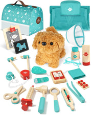 Lehoo Castle Wooden Doctor Kit for Kids Vet Play