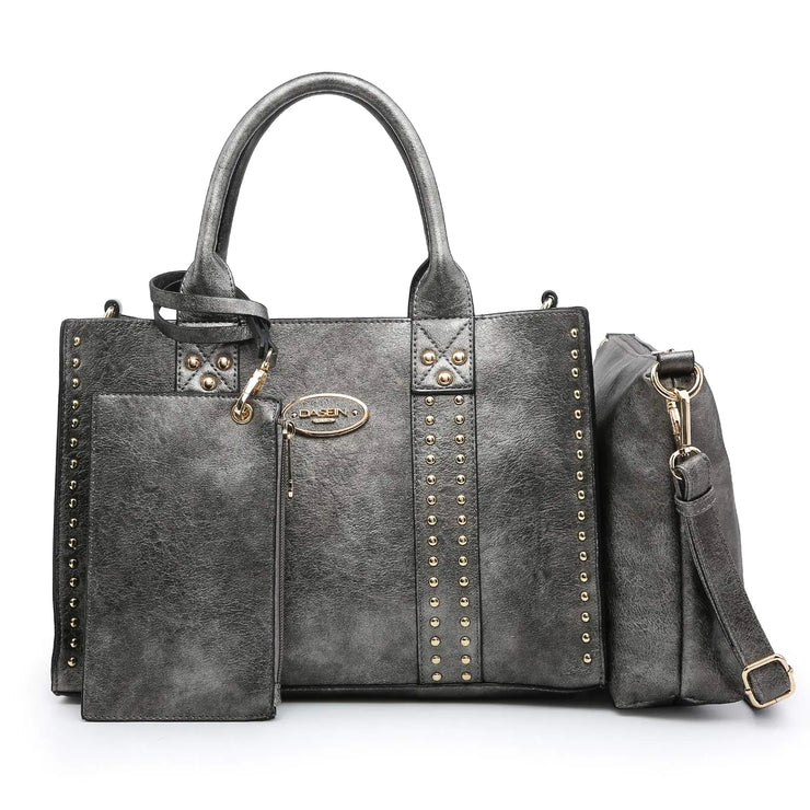 Dasein Chic Vegan Leather Tote & Accessories