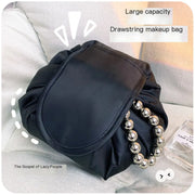 Stylish Drawstring Makeup Bag - Waterproof Travel Pouch