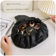 Stylish Drawstring Makeup Bag - Waterproof Travel Pouch