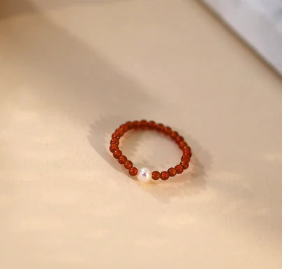 Unisex Red Agate String Jewelry