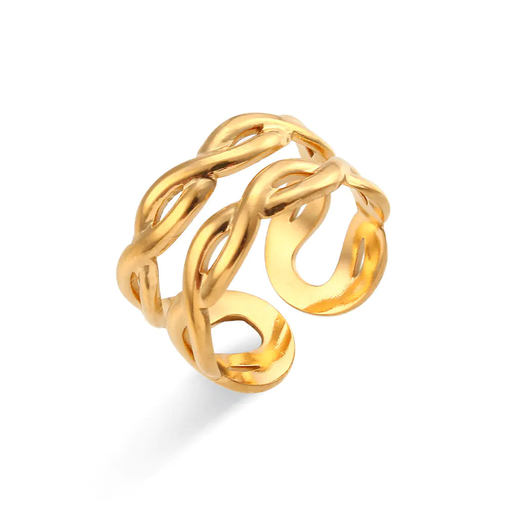 Geometric Stainless Ring