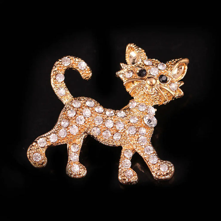 Cat Alloy Brooch