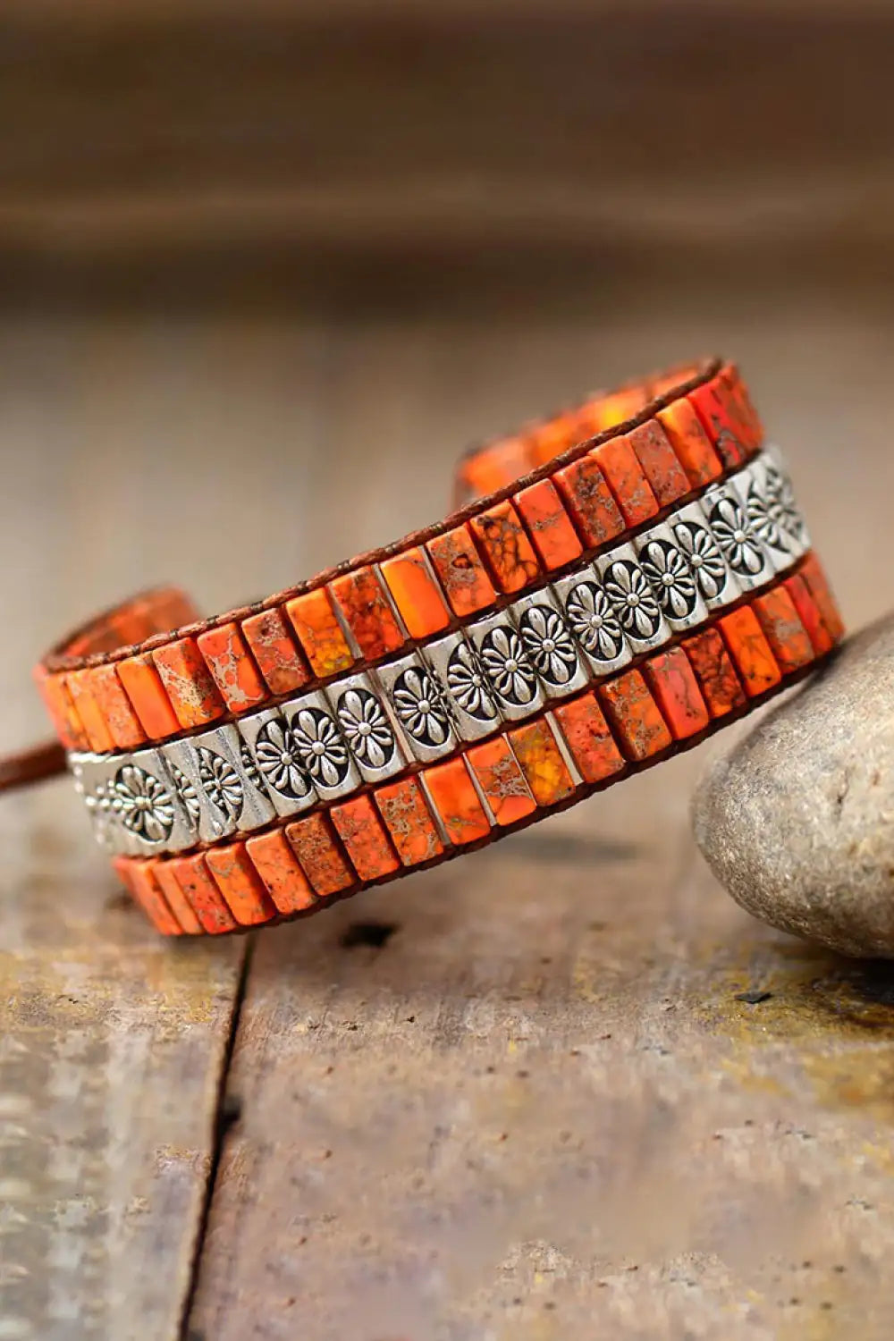 Triple Natural Stone Bracelet