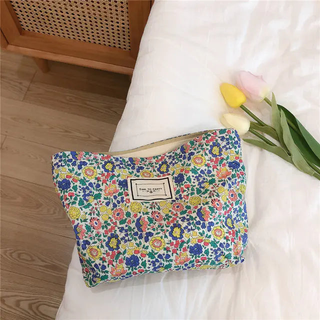 Floral Makeup Storage Bag for Travel