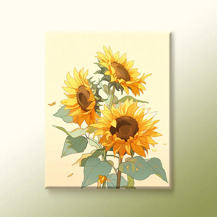 Golden Sunflower DIY Numeric Oil Painting Kit